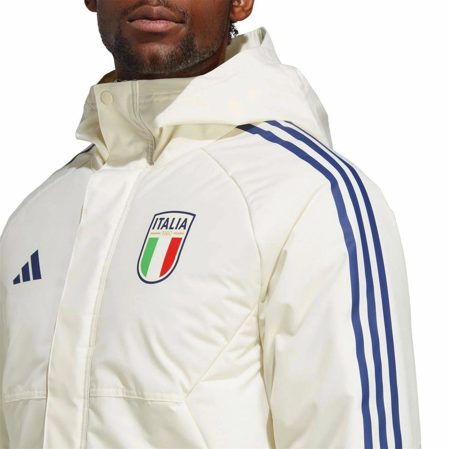 Flexible Design concert hall Italy soccer winter bench parka jacket 2023/24 - Adidas
