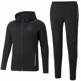 Contoured 3D Weave titanium Borussia Dortmund Casual hooded presentation tracksuit 2022/23 - Puma