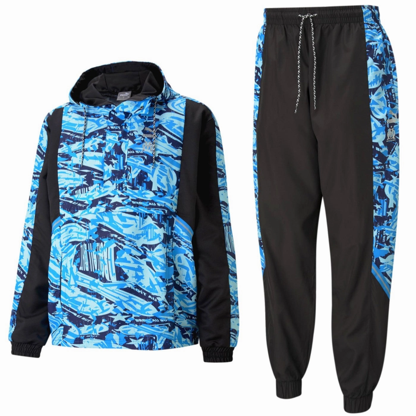 Universal Olympique Marseille streetwear woven presentation tracksuit 2022 - Puma