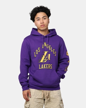Impact Absorbing Padding New Era Los Angeles Lakers NBA 2023 Hoodie Purple