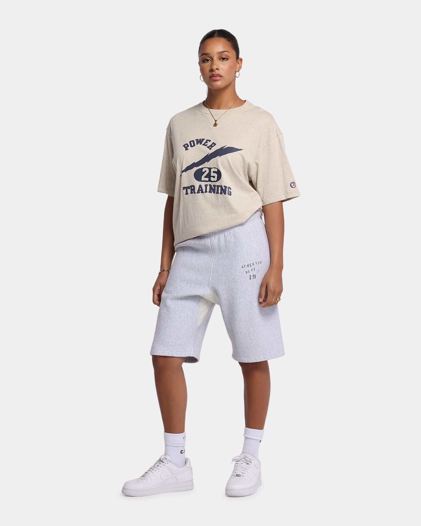 Layered Protection System ReflectiveAccents Champion 50's RW Fleece Shorts Oxford Grey Heather