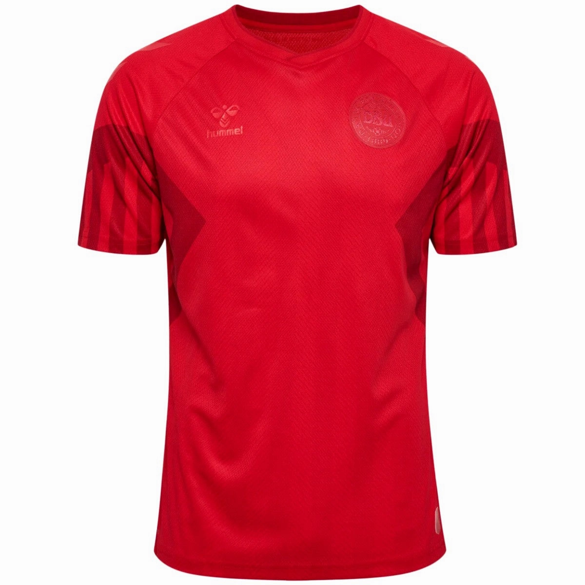 Sport-Friendly Design Complementary Colors Denmark national team Home soccer jersey 2022/23 - Hummel
