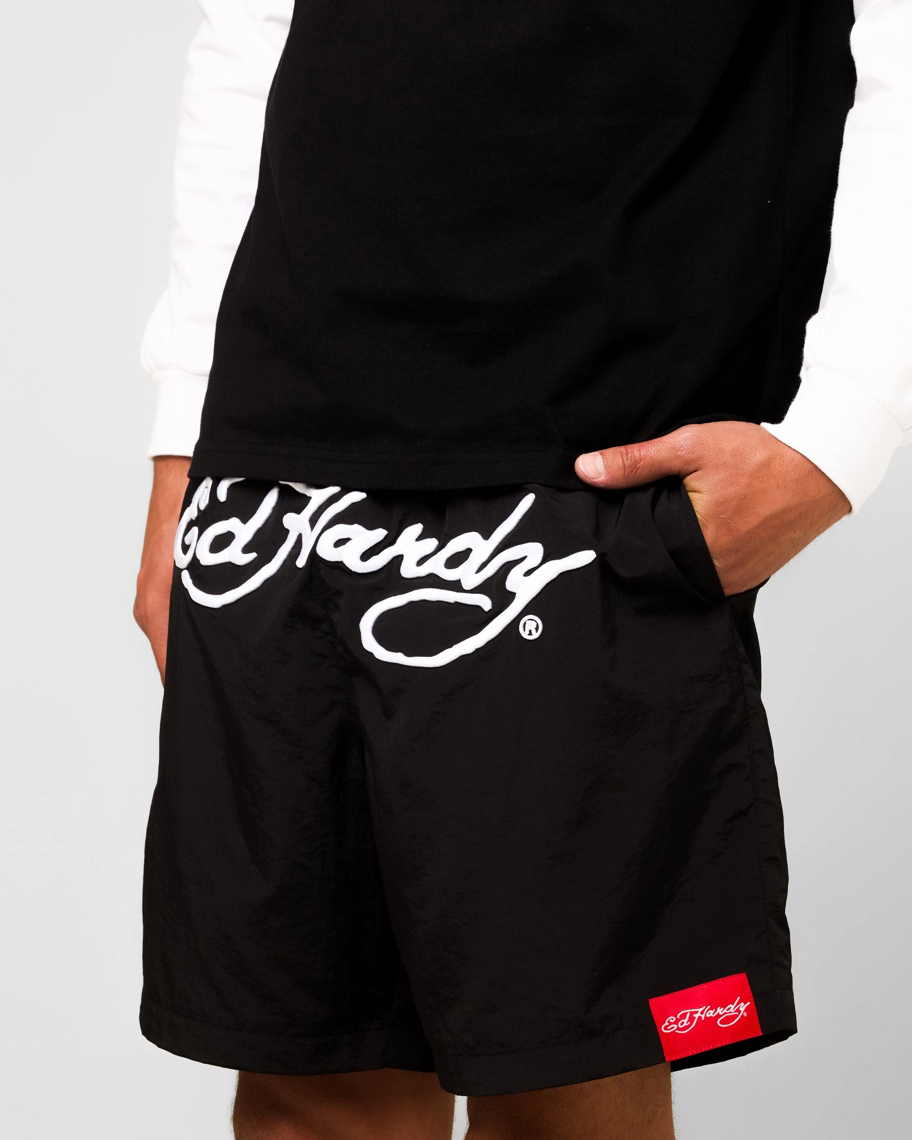 Ed Hardy Beach Shorts Black lounging clothes