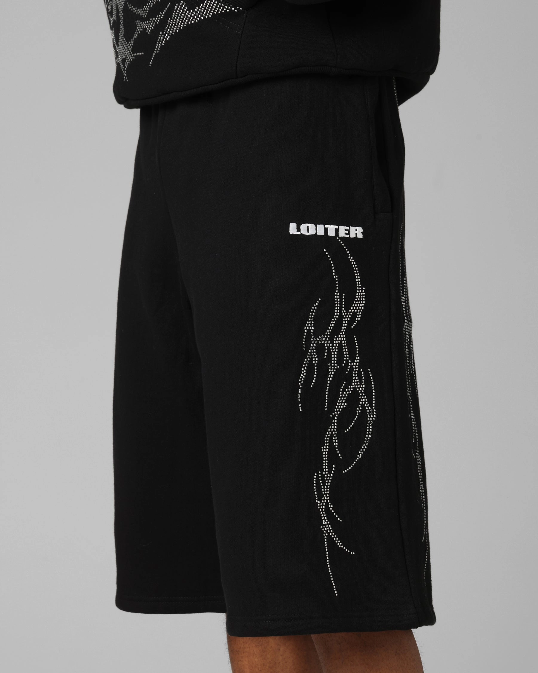 Loiter Opaque Sweat Shorts Black first day of school Workout Gear