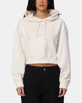 Neutral palette Street Trend Tommy Jeans Women's Boxy Crop GMD Varsity Hoodie Ancient White