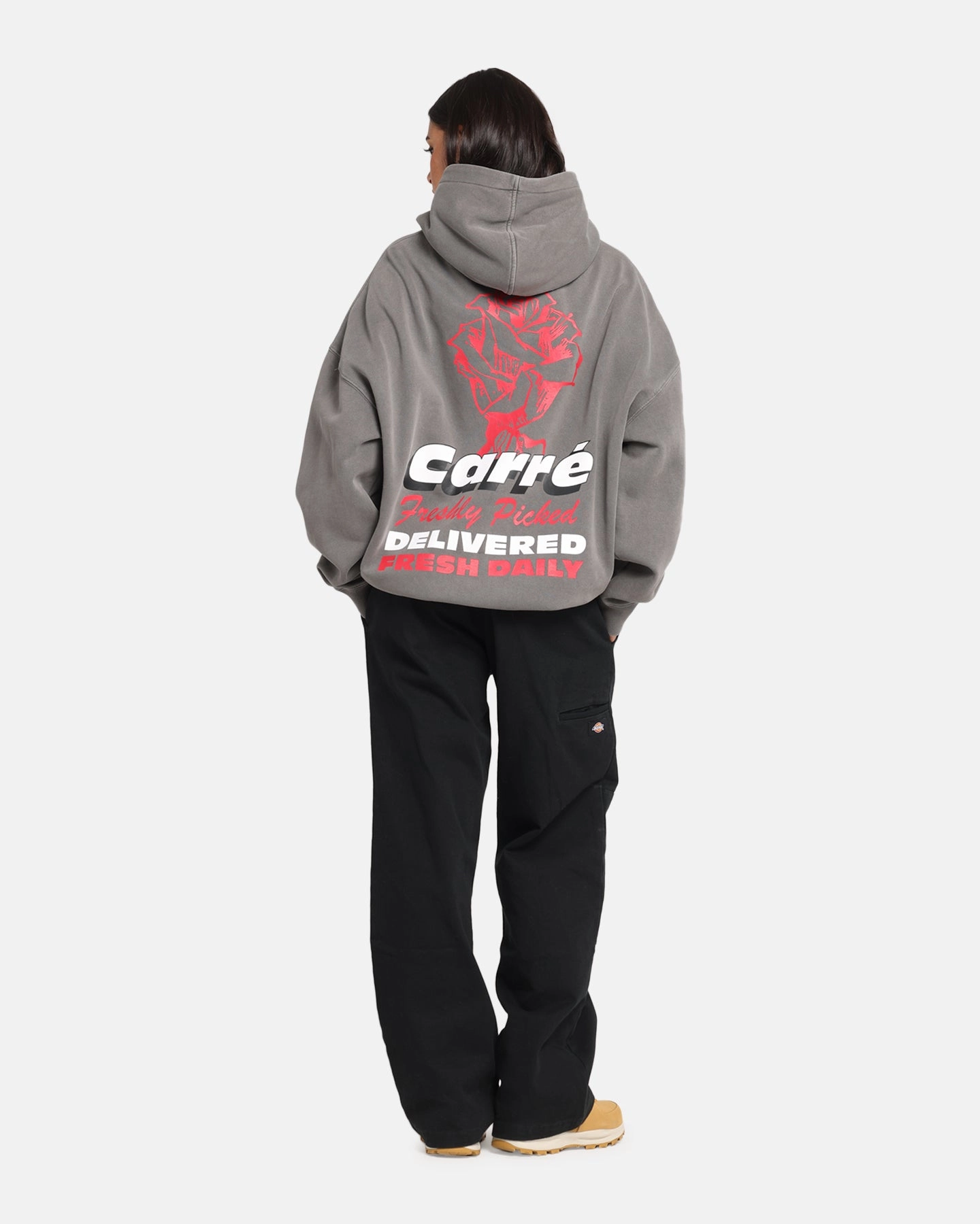 Sport Comfort Coffee Date Carre Freshly Picked Hoodie Washed Charcoal