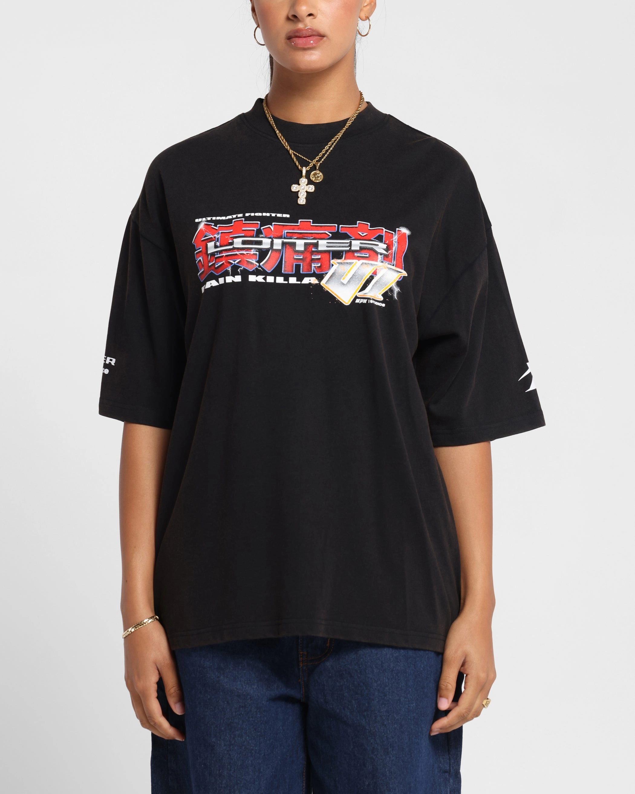 Loiter Fighter Vintage T-Shirt Vintage Black semi-formal style LowImpact Manufacturing