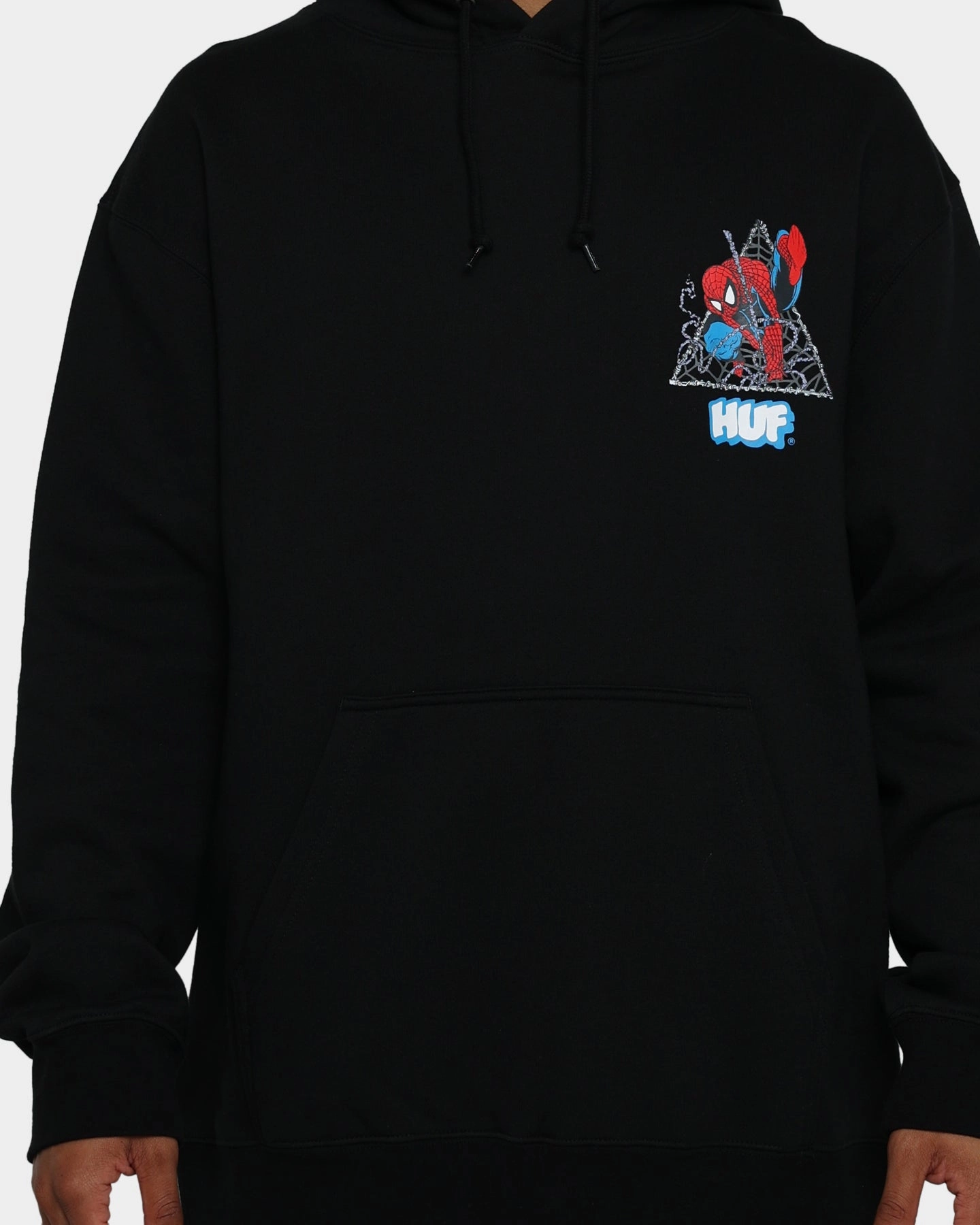 Quick Dry Technology HUF X Marvel Thwip Triangle Pullover Hoodie Black