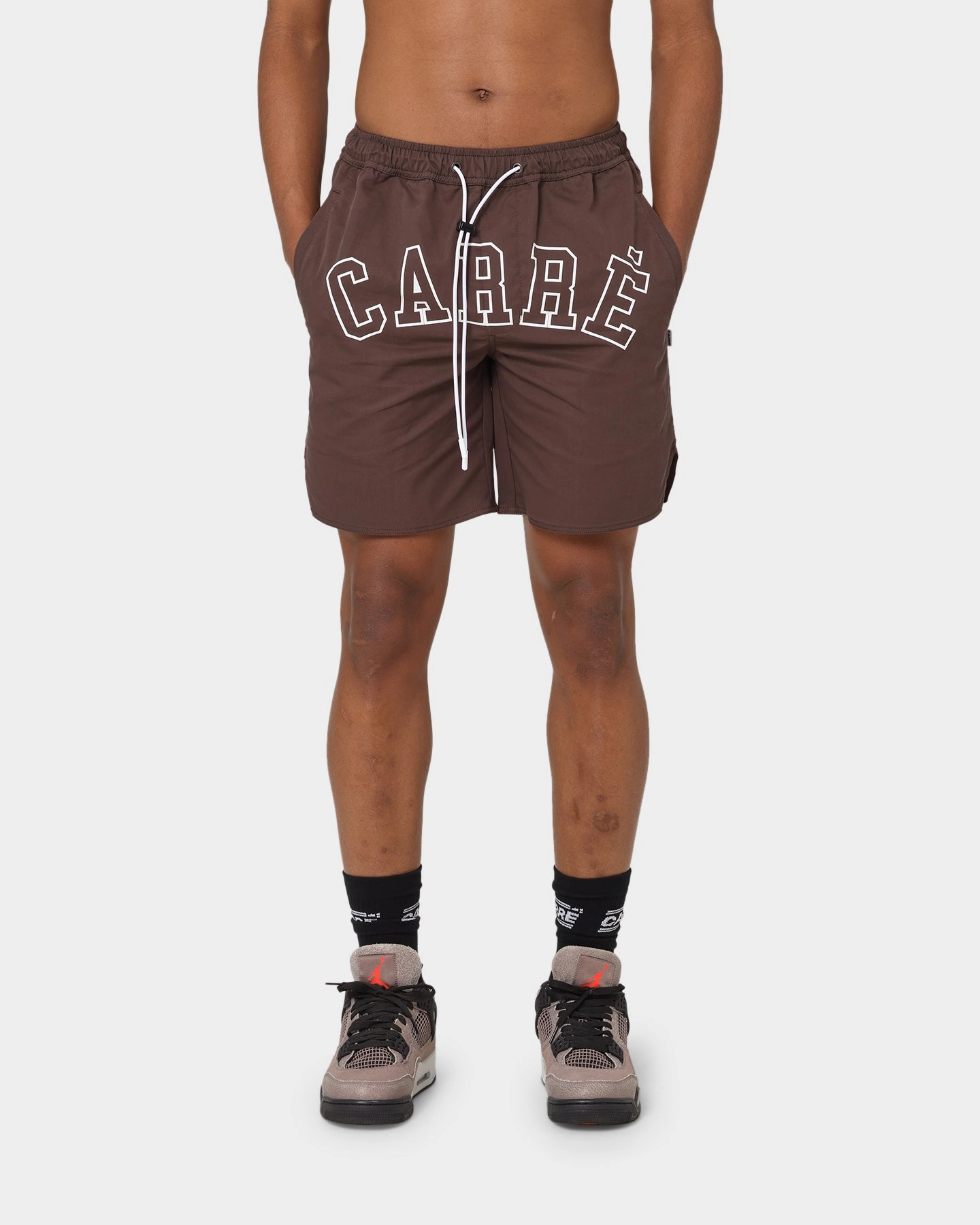 Polyester fabric Carr?? Arc La Plage Shorts Dark Brown