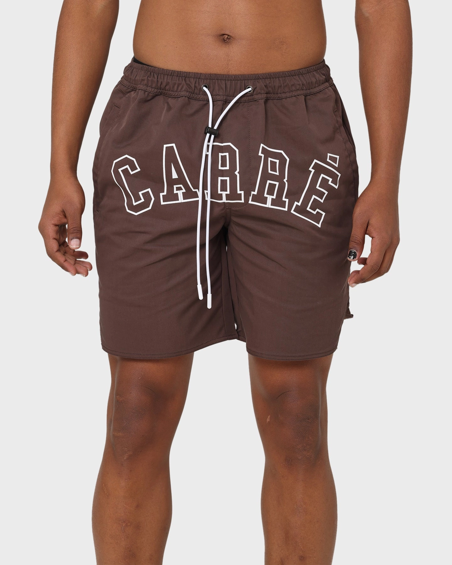 back-to-school Sporty Style Carr?? Arc La Plage Shorts Dark Brown