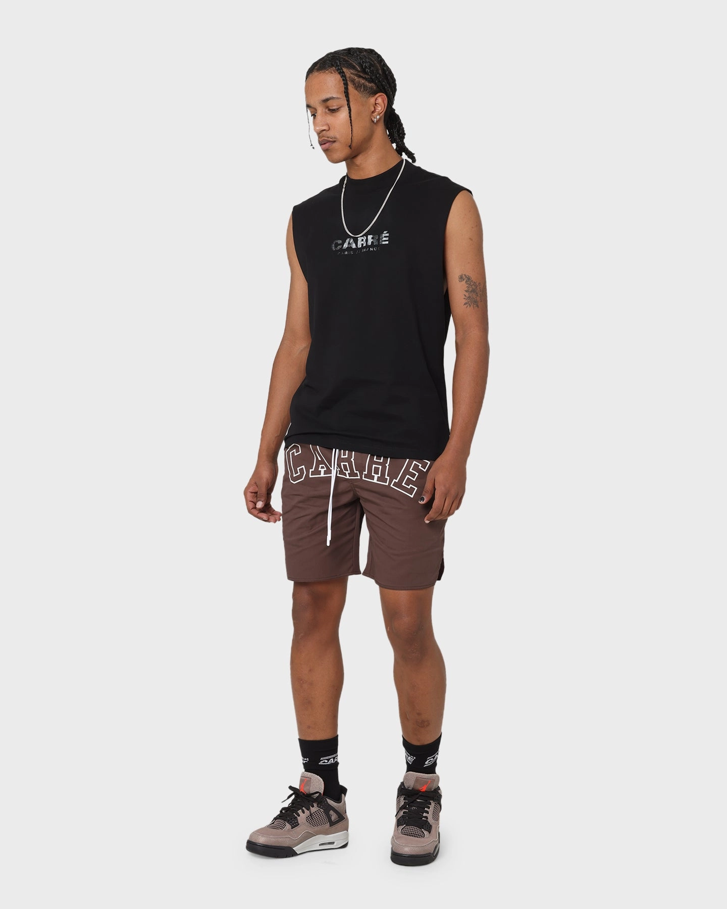 plain shorts Double Layered Construction Carr?? Arc La Plage Shorts Dark Brown
