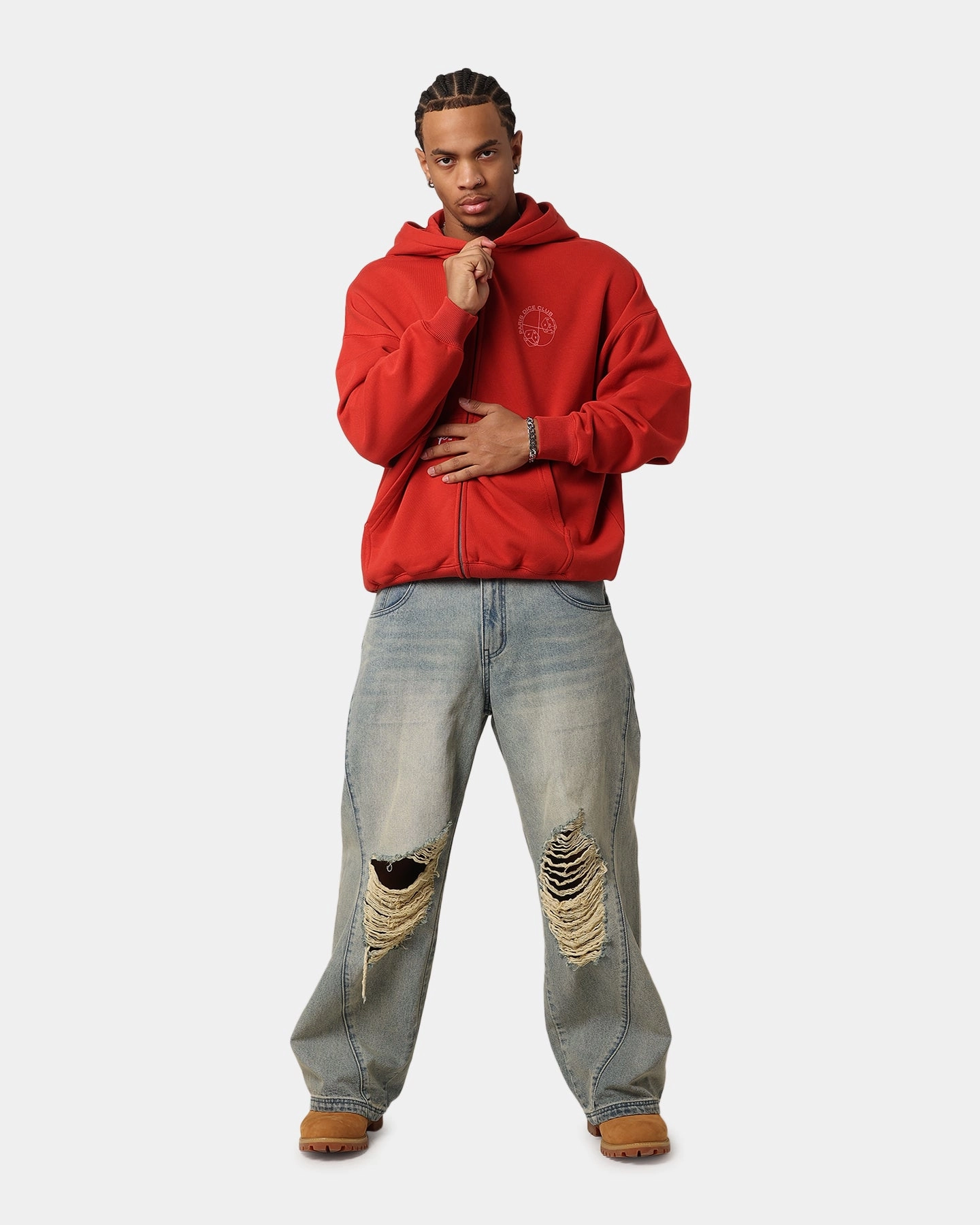 Carre Shoot Out Full Zip Hoodie Red Hairspray