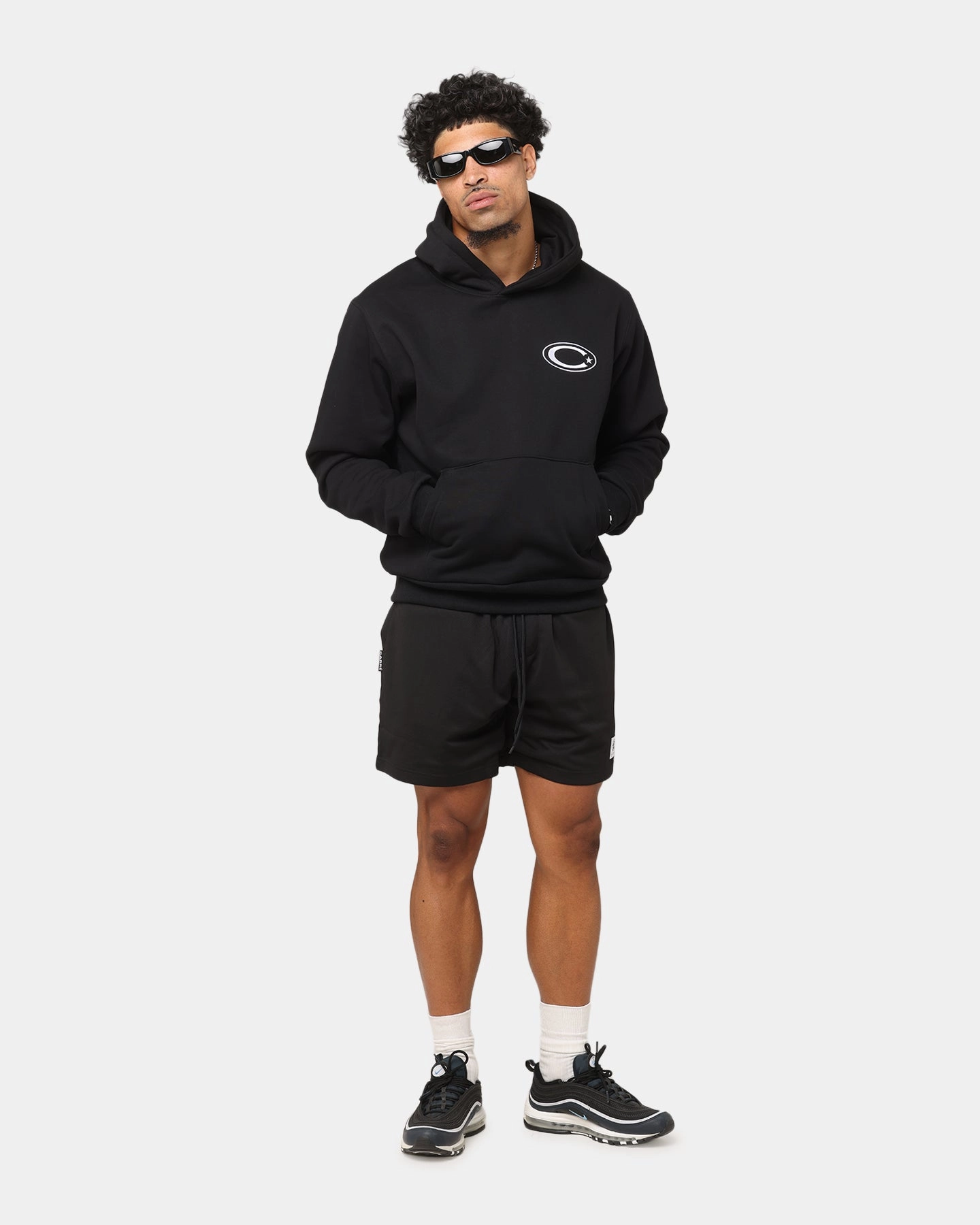 spring holiday friends gathering Carre Graffiti Hoodie Black