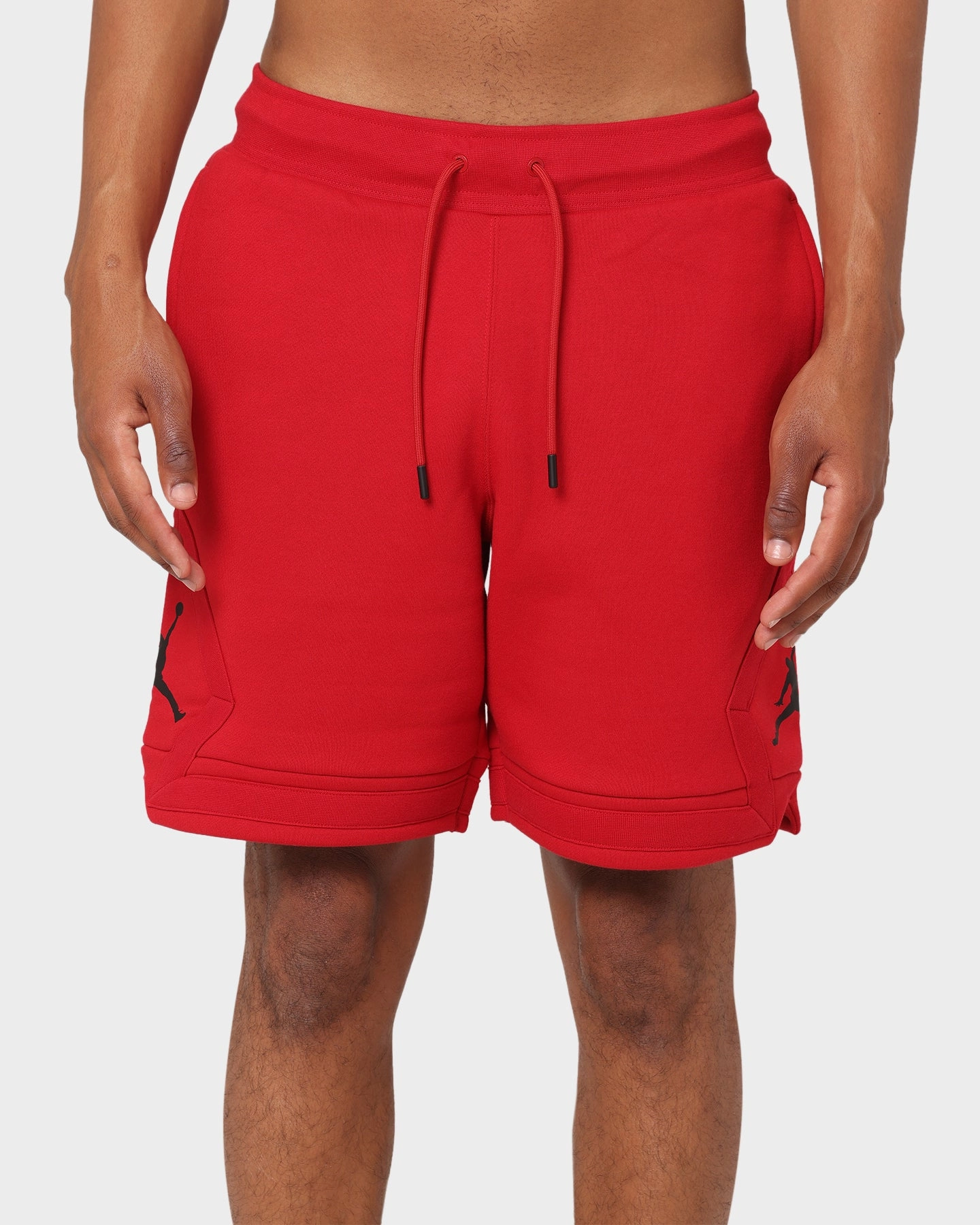 Jordan Essential Fleece Diamond Shorts Gym Red/Black warm tones Moisture Wicking Finish