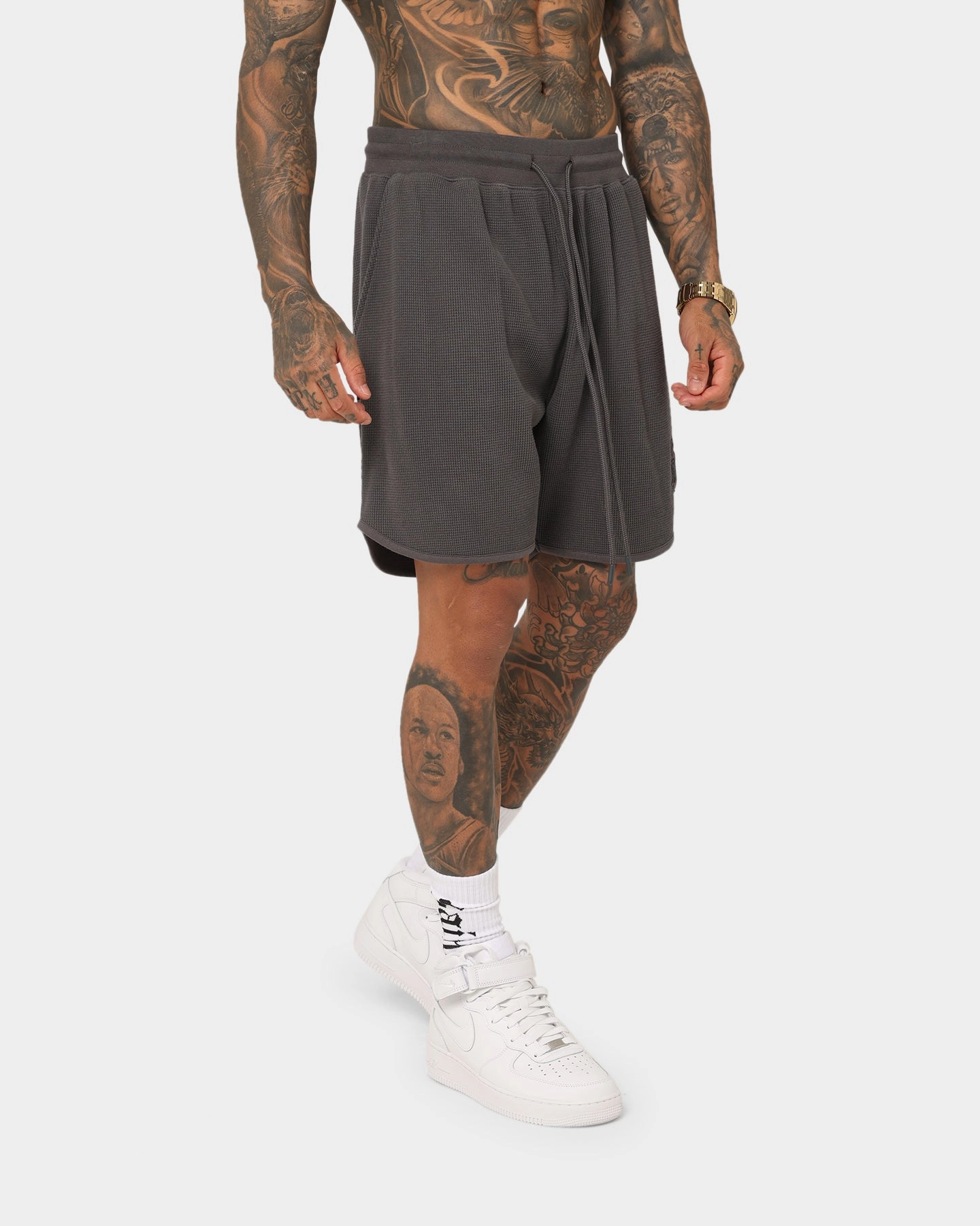 Clean Stretch school clothing Saint Morta Waffle Shorts Slate