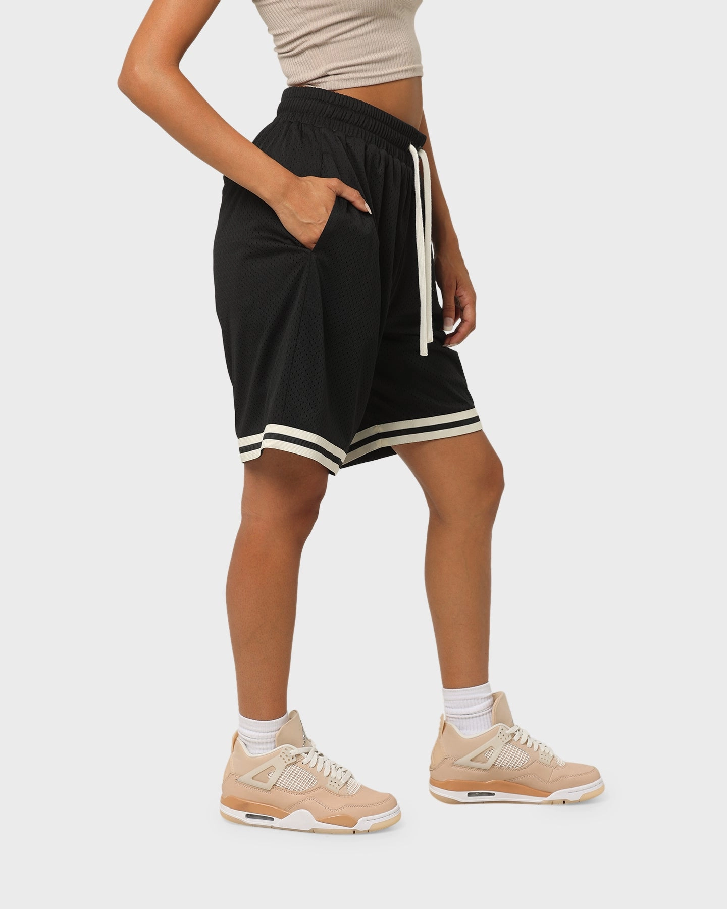EN ES Team Basketball Shorts Black Exclusive Design