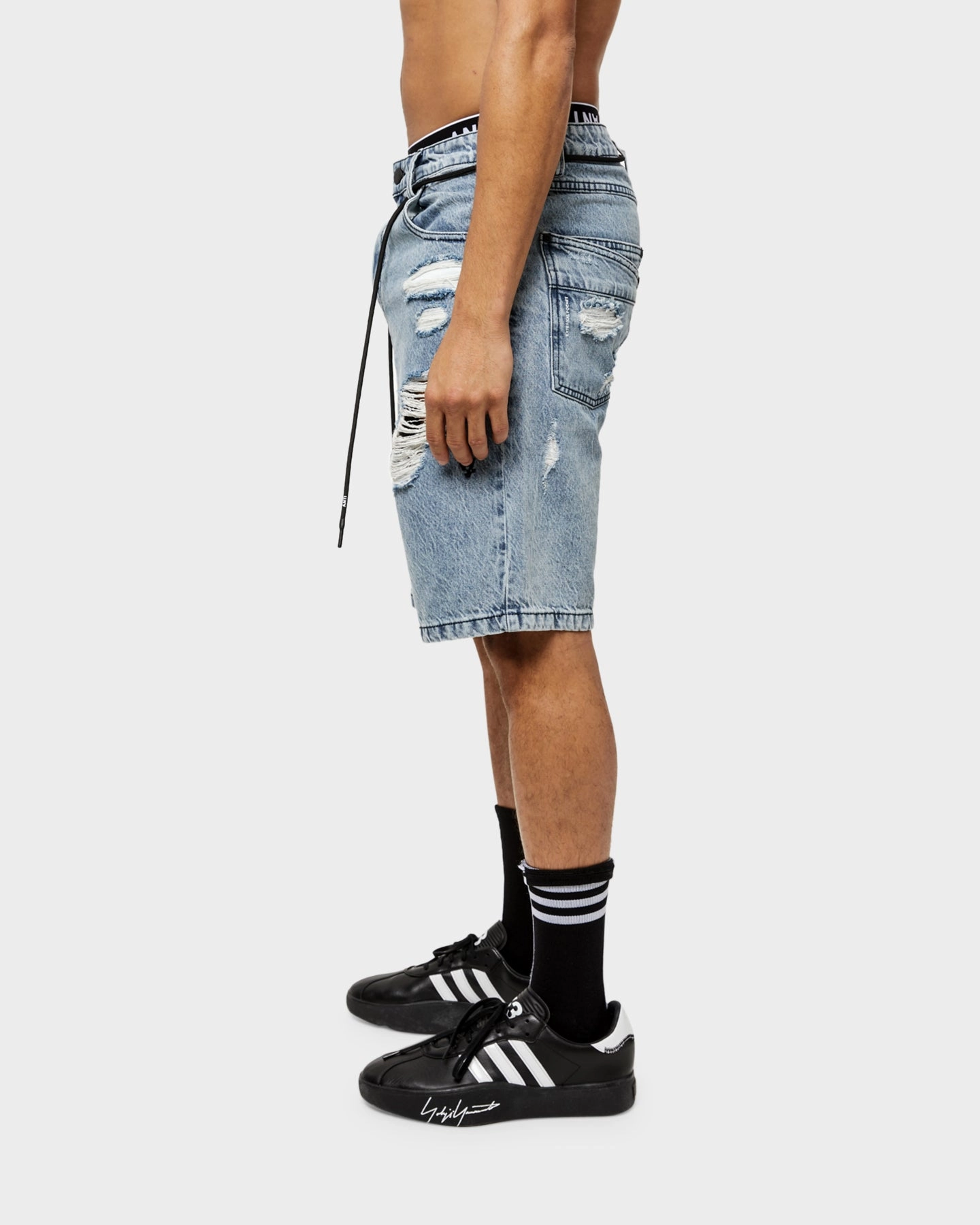 The Anti Order Post War Denim Shorts Stone Wash Blue Durable Quality