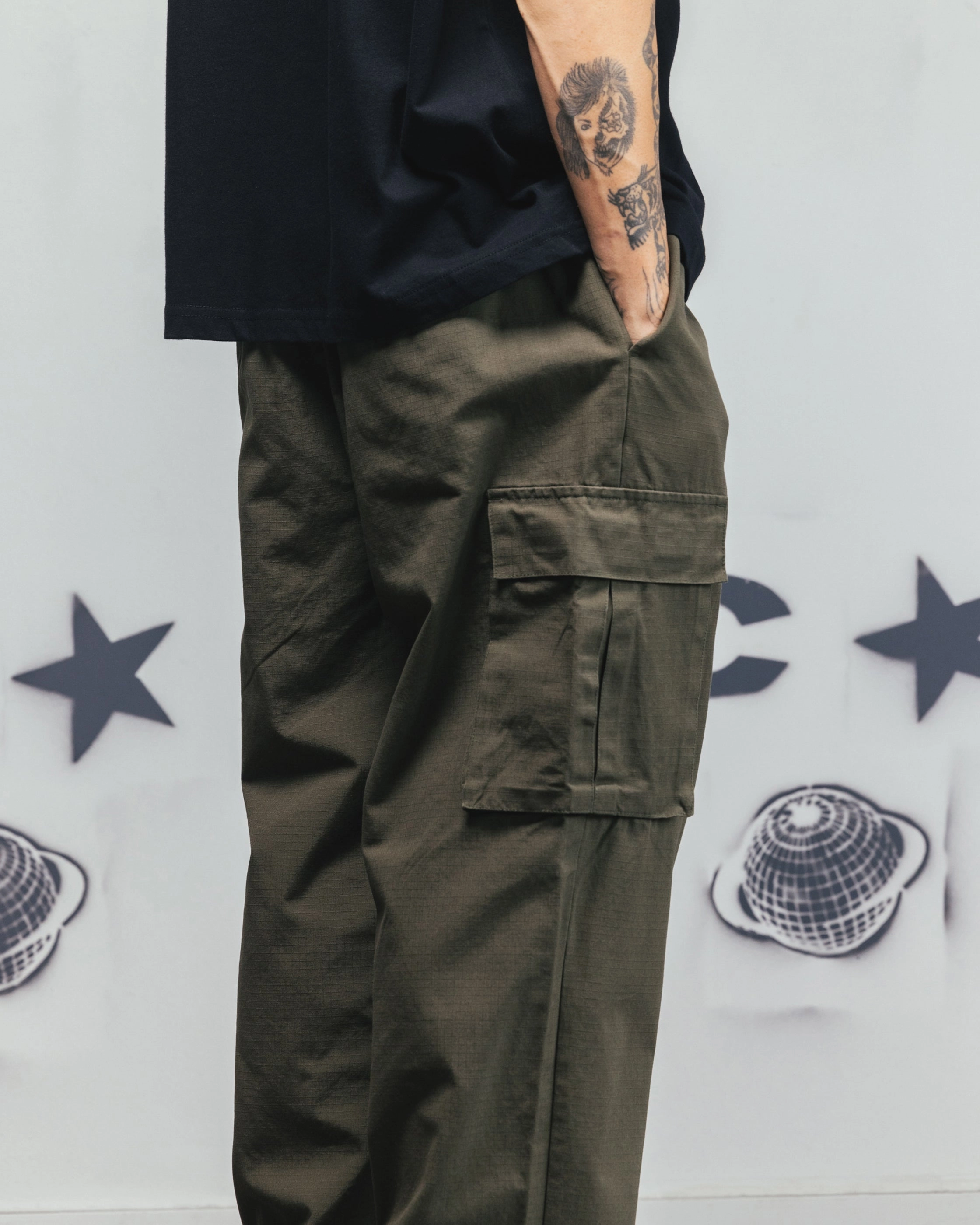 GussetedCrotch Travel Fit Carre Universal Cargo Joggers Khaki