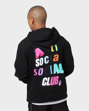 Windproof Jacket Anti Social Social Club The Real Me Hoodie Black