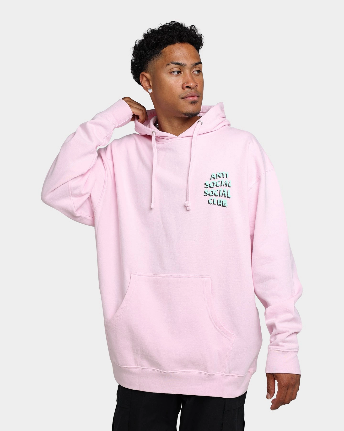 Discover Anti Social Social Club Toned Down Hoodie Pink