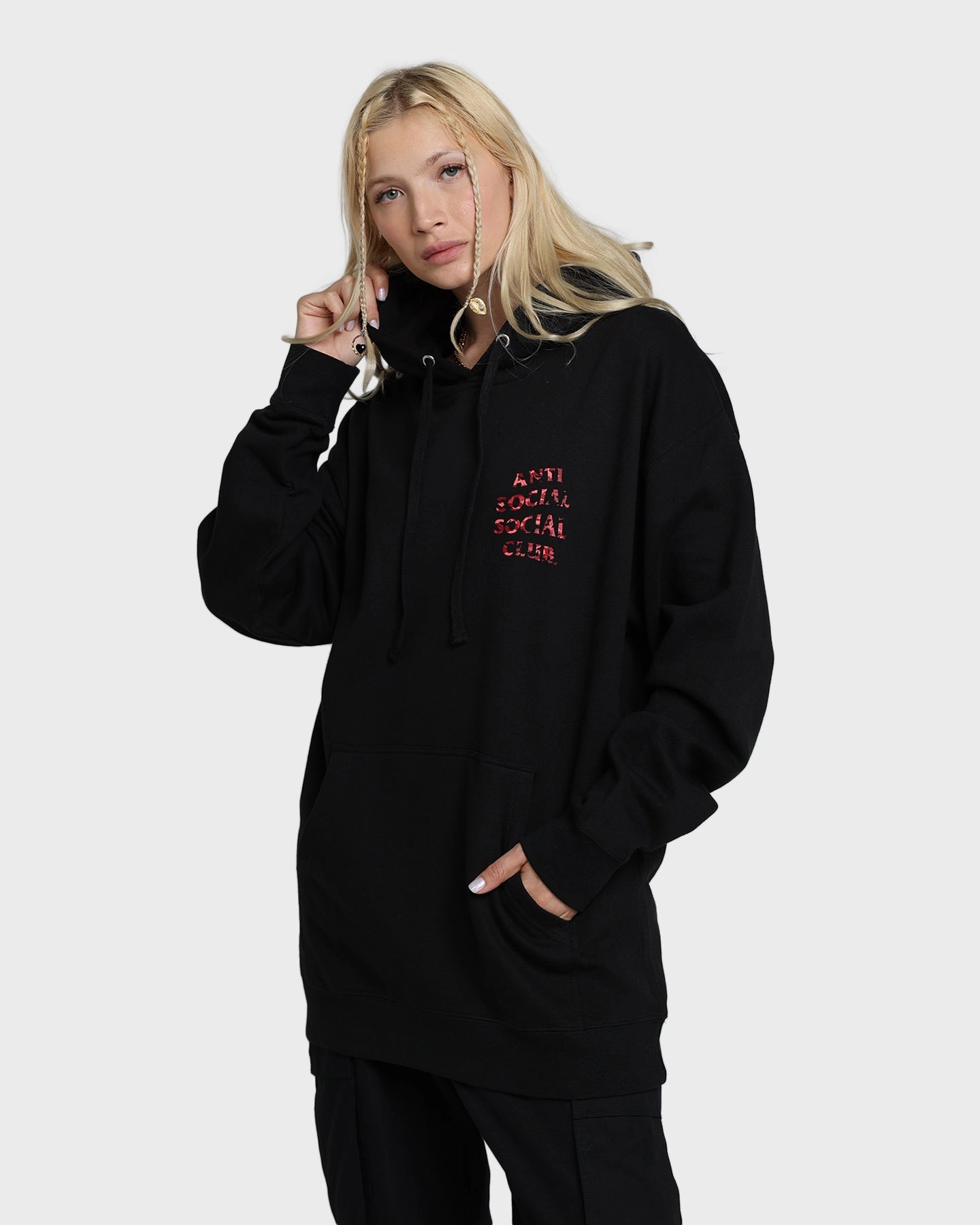 Cream Multi Pocket Configuration Anti Social Social Club Wildlife Hoodie Black