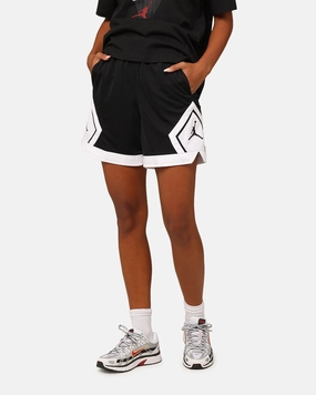 Everyday Feel Snag Free Fabric Technology Jordan Women's Sport Diamond Shorts Black/White