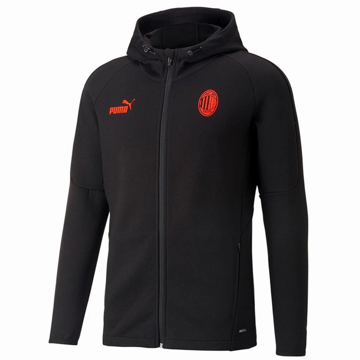 Anti-bacterial MultiPocket Configuration AC Milan black Casual hooded presentation tracksuit 2022/23 - Puma