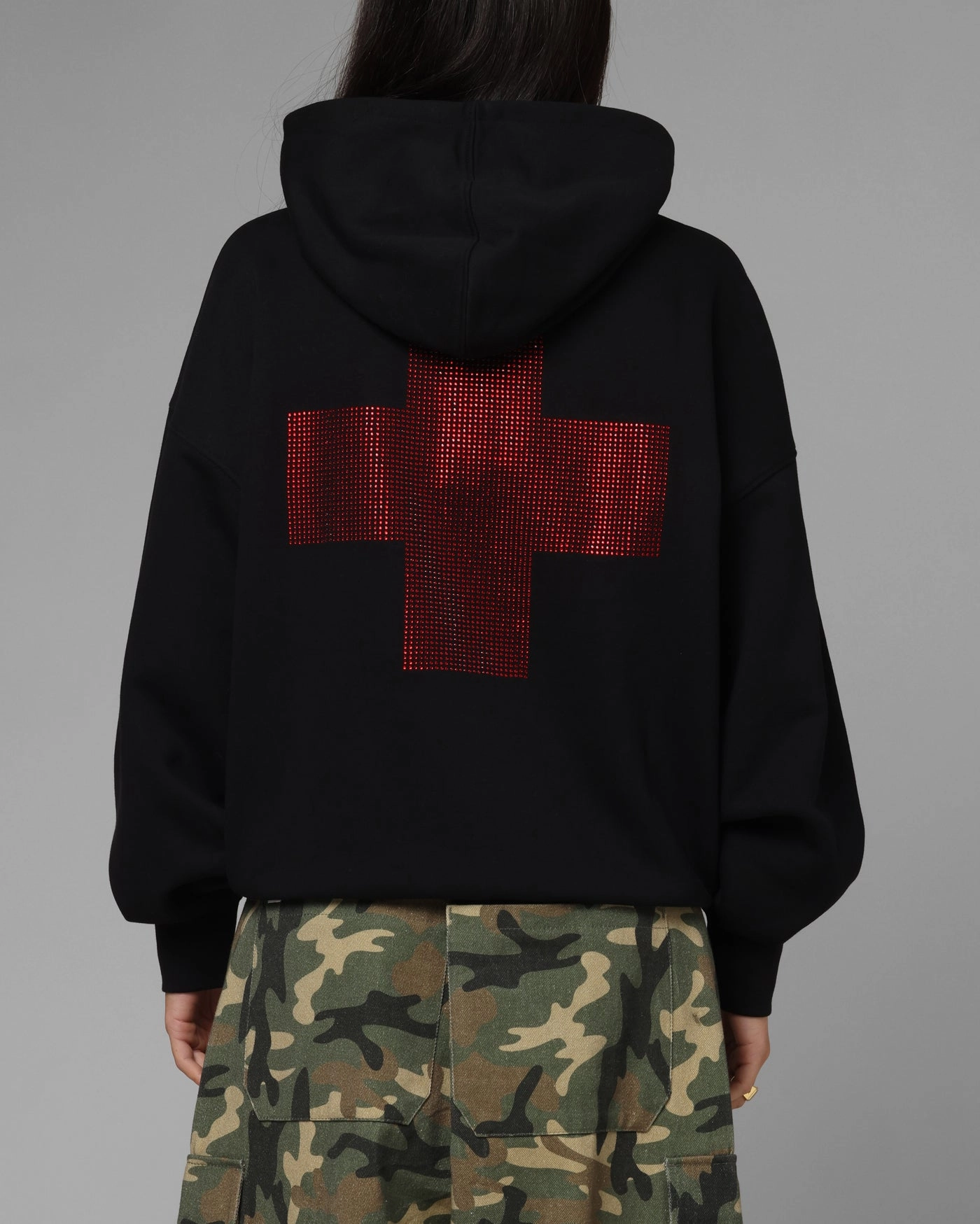 suitable for night wear Loiter Drop Out Zip Hoodie Black