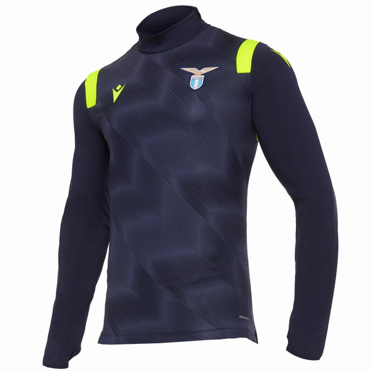 SS Lazio navy training technical Soccer tracksuit 2020/21 - Macron Flexible Gusset