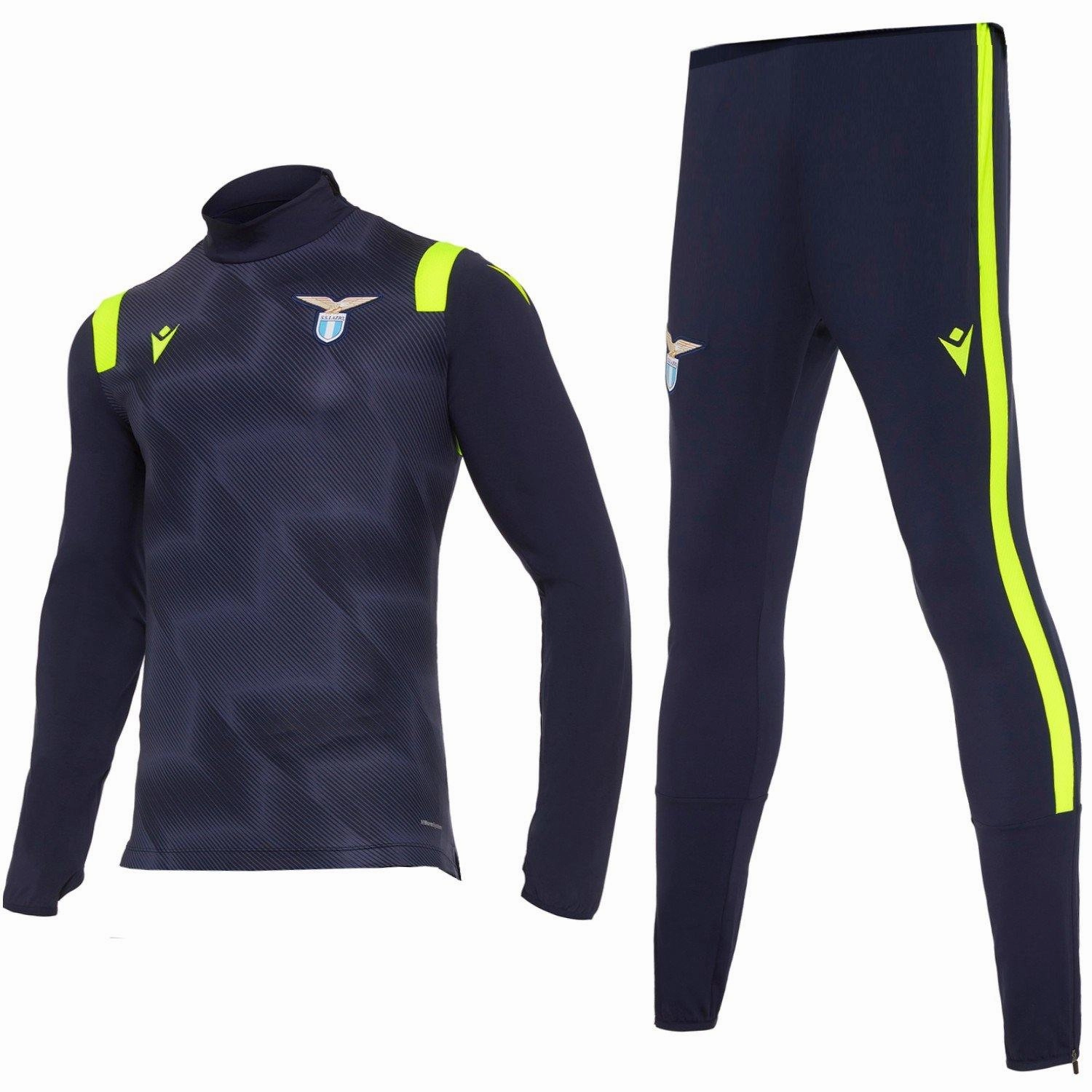 string venue Gym Wear SS Lazio navy training technical Soccer tracksuit 2020/21 - Macron