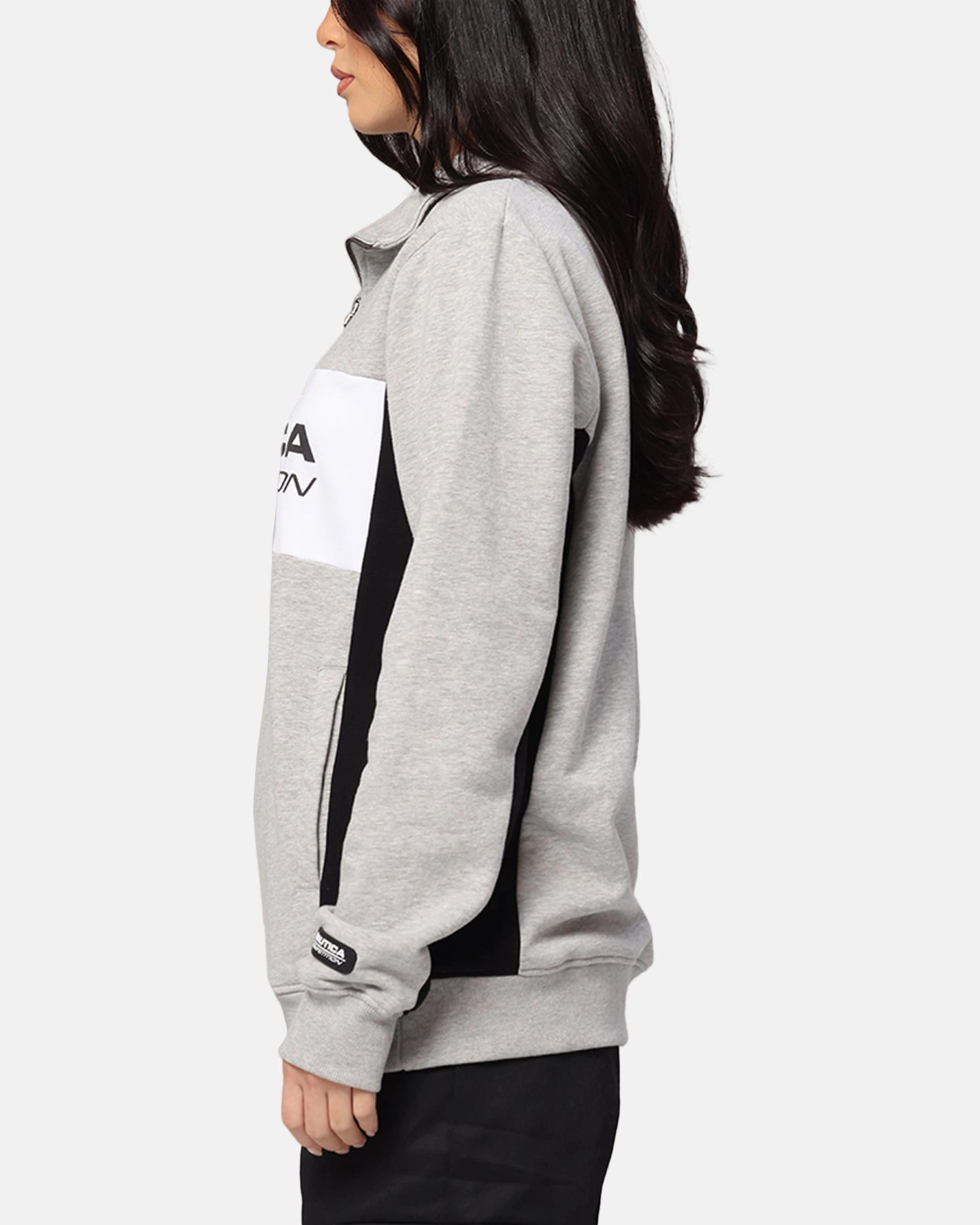 Hypoallergenic Yarn Construction Classic Comfort Nautica Mallard 1/4 Zip-Up Top Grey Marle