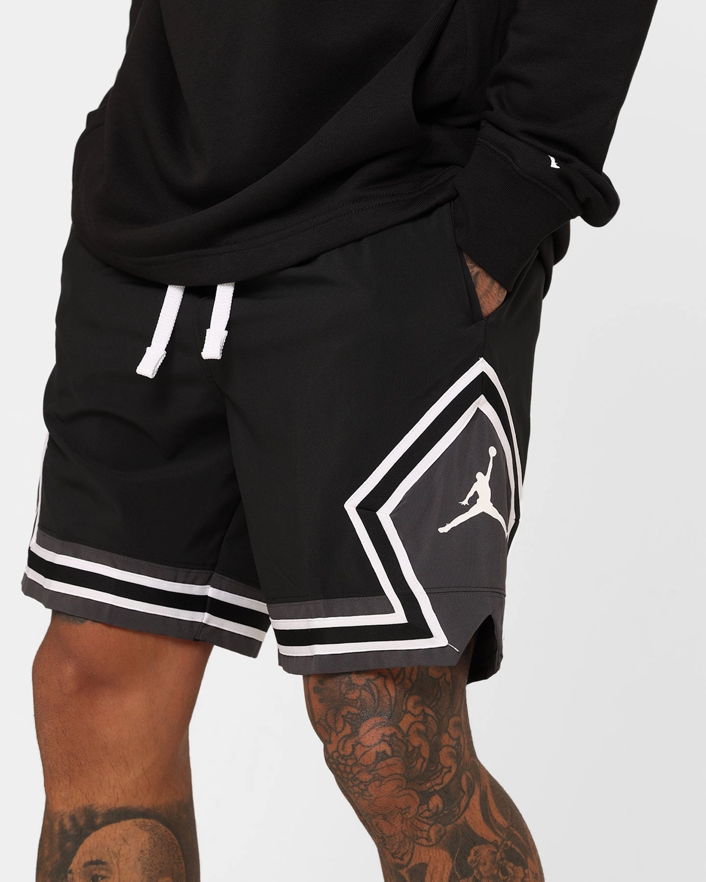 Artisanal Jordan Dri-FIT Sport Woven Diamond Shorts Black/White/Dark Shadow