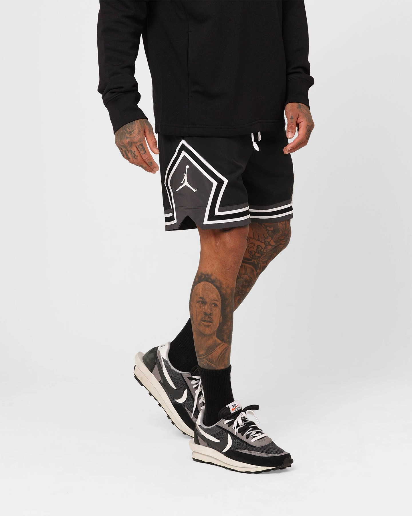 Jordan Dri-FIT Sport Woven Diamond Shorts Black/White/Dark Shadow Valentine's gift Outdoor Apparel