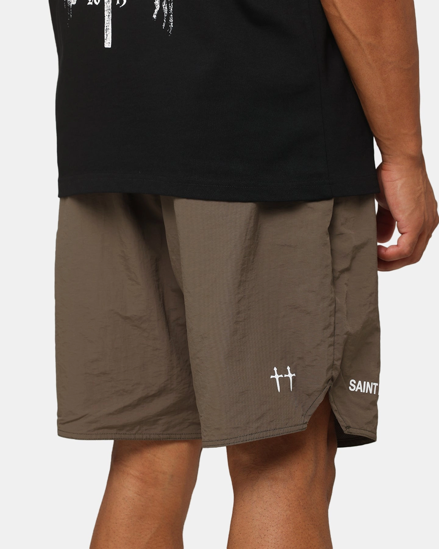 Weekend Outfit tank top Saint Morta Official Nylon Shorts Dark Brown