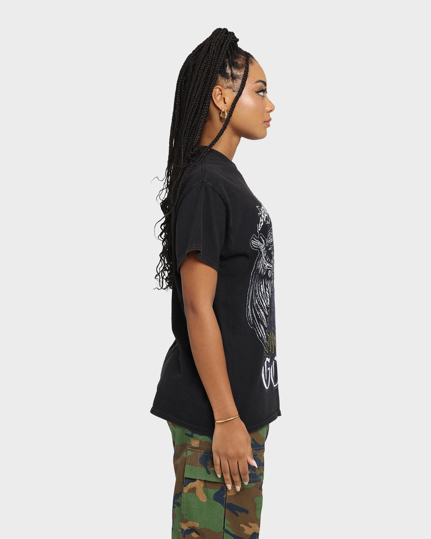 Goat Crew Los Angeles Angels Vintage T-Shirt Black Wash Fashion Must-Have