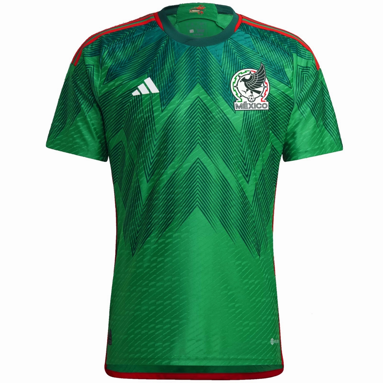 Mexico national team Authentic Home soccer jersey 2022/23 - Adidas Round neckline necklace venue