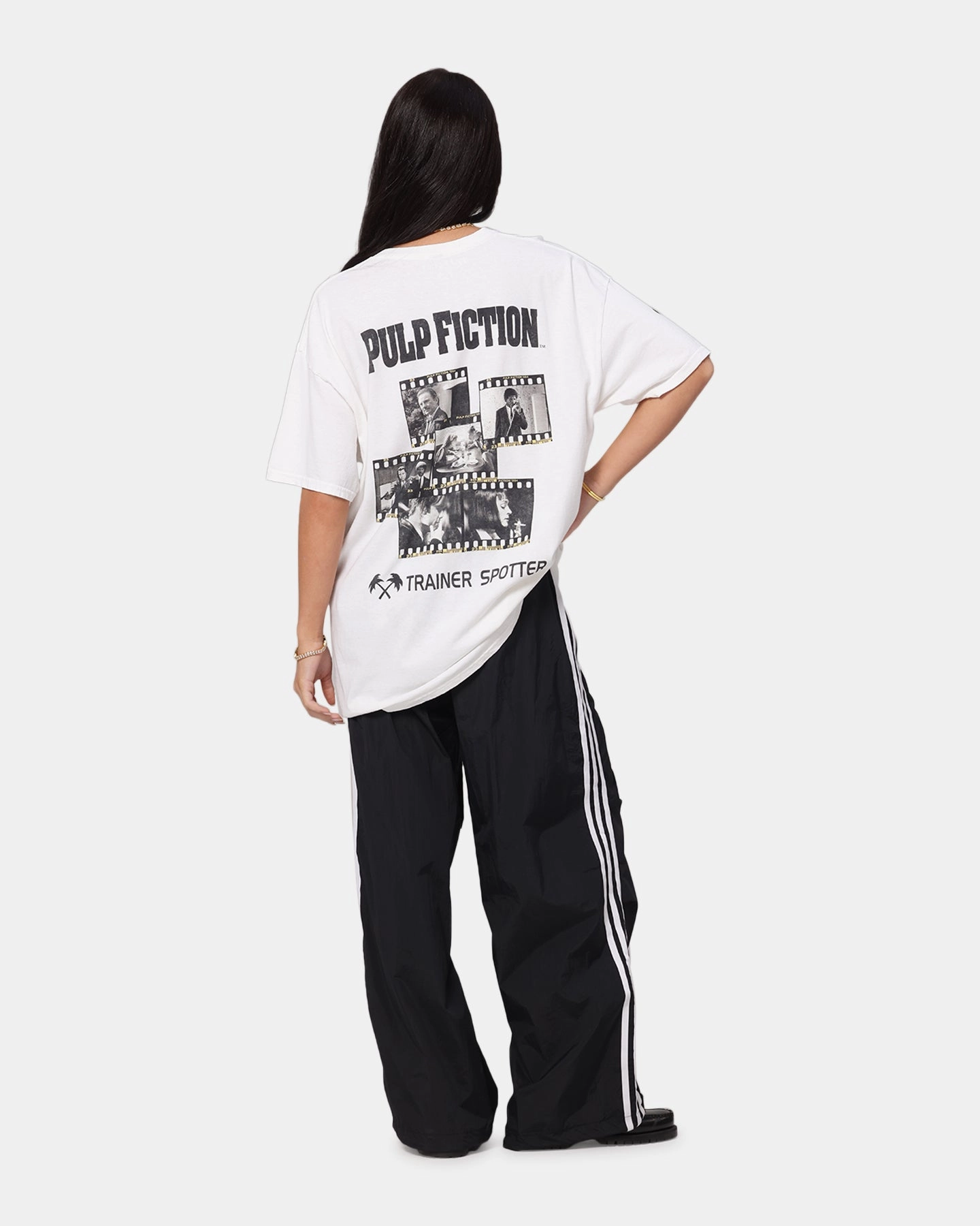 Modern Smart Moisture Wicking Technology Pulp Fiction Montage T-Shirt White Vintage