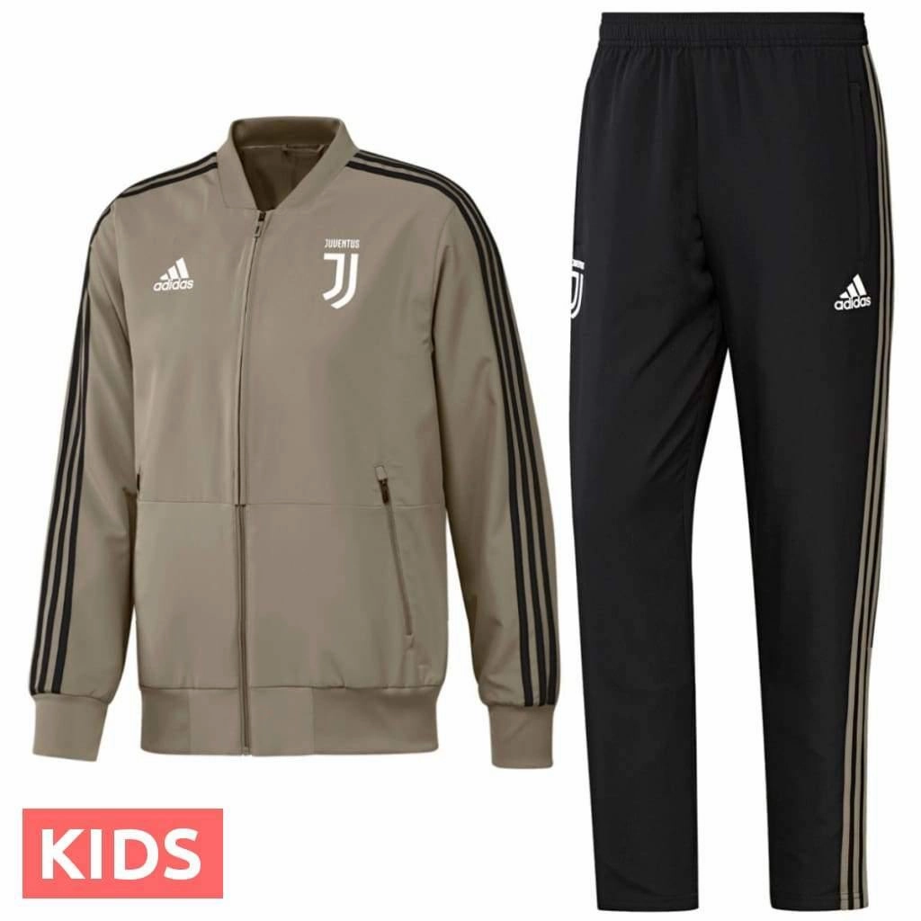 Warm weather clothing Responsive Cushioning System Kids - Juventus Presentation Soccer Tracksuit 2018/19 - Adidas