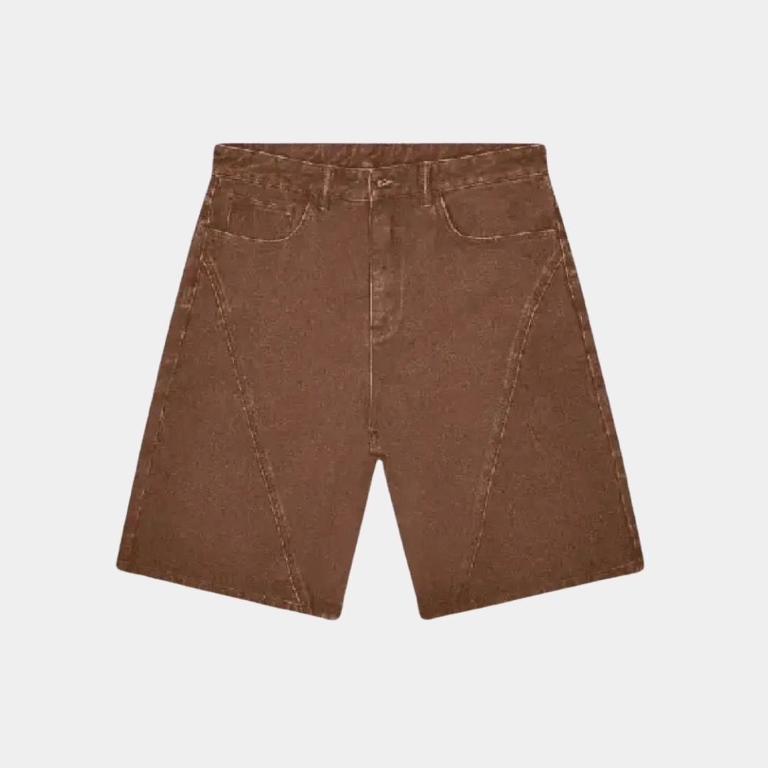 Carsicko Denim Shorts - Brown QuickRelease Closure