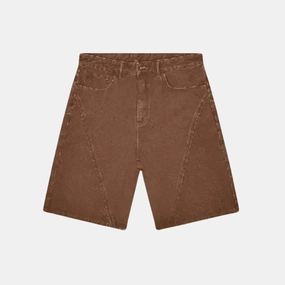 Carsicko Denim Shorts - Brown Ventilated Panels Lotion