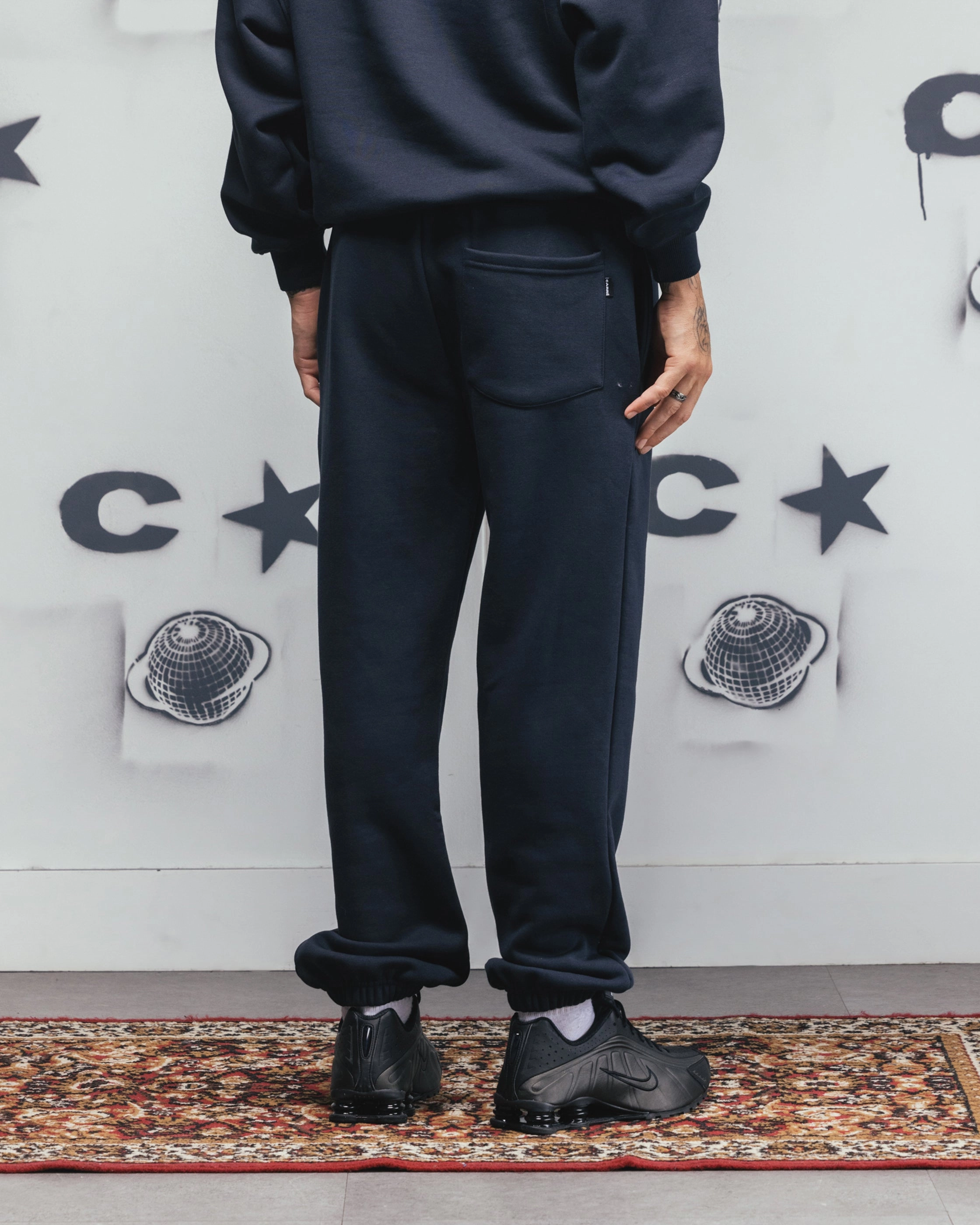 Carre Premium Essentials Track Pant Steel/Black Sporty Comfort Fit