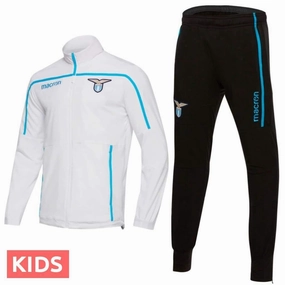 Kids - SS Lazio training presentation soccer tracksuit 2018/19 - Macron Comfortable StaticDissipating Fibers