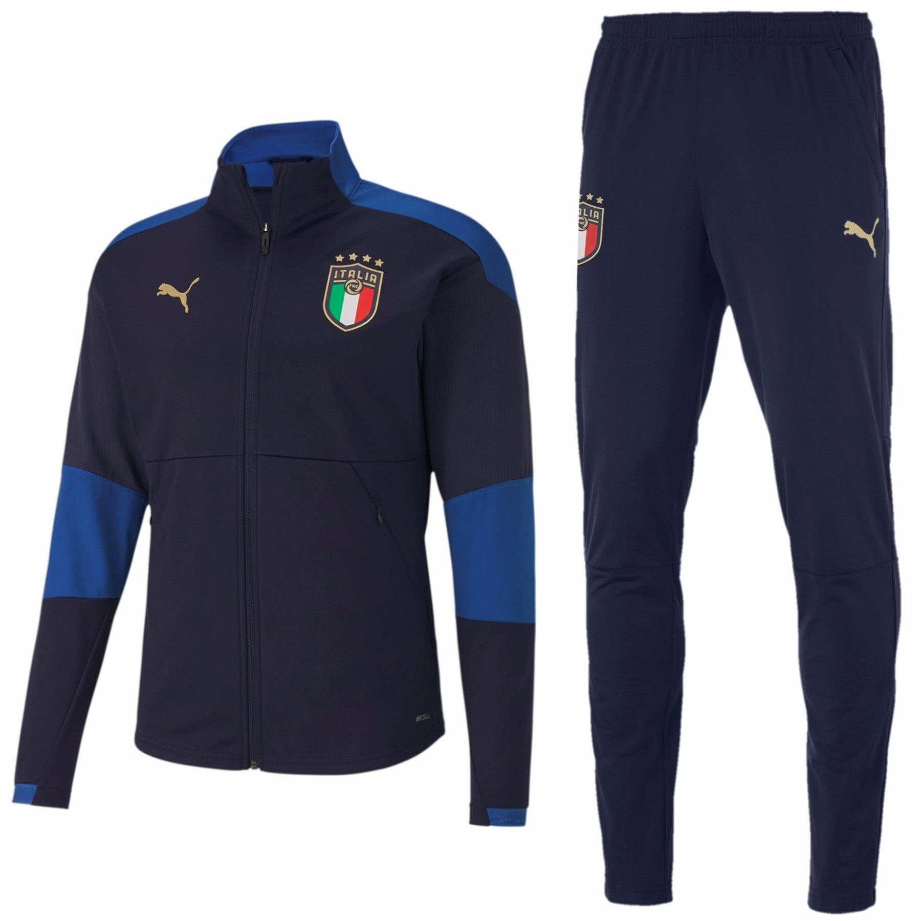 Italy national team navy training Soccer tracksuit 2020/21 - Puma ping pong