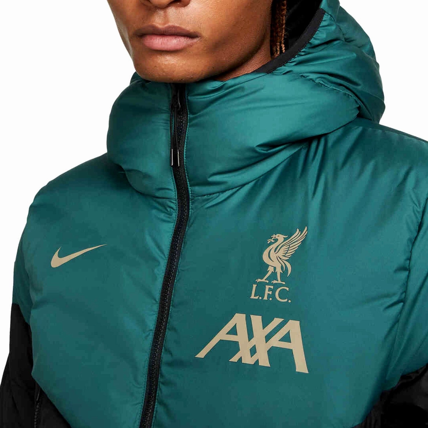 tall clothing Adjustable drawstring Liverpool FC soccer training down padded jacket 2022 - Nike