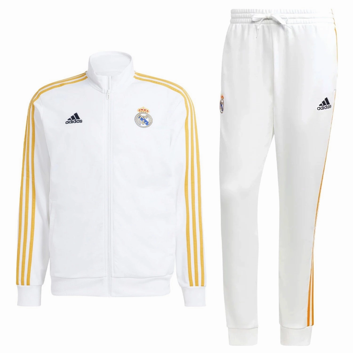 Real Madrid white Casual 3S presentation tracksuit 2023/24 - Adidas Biodegradable