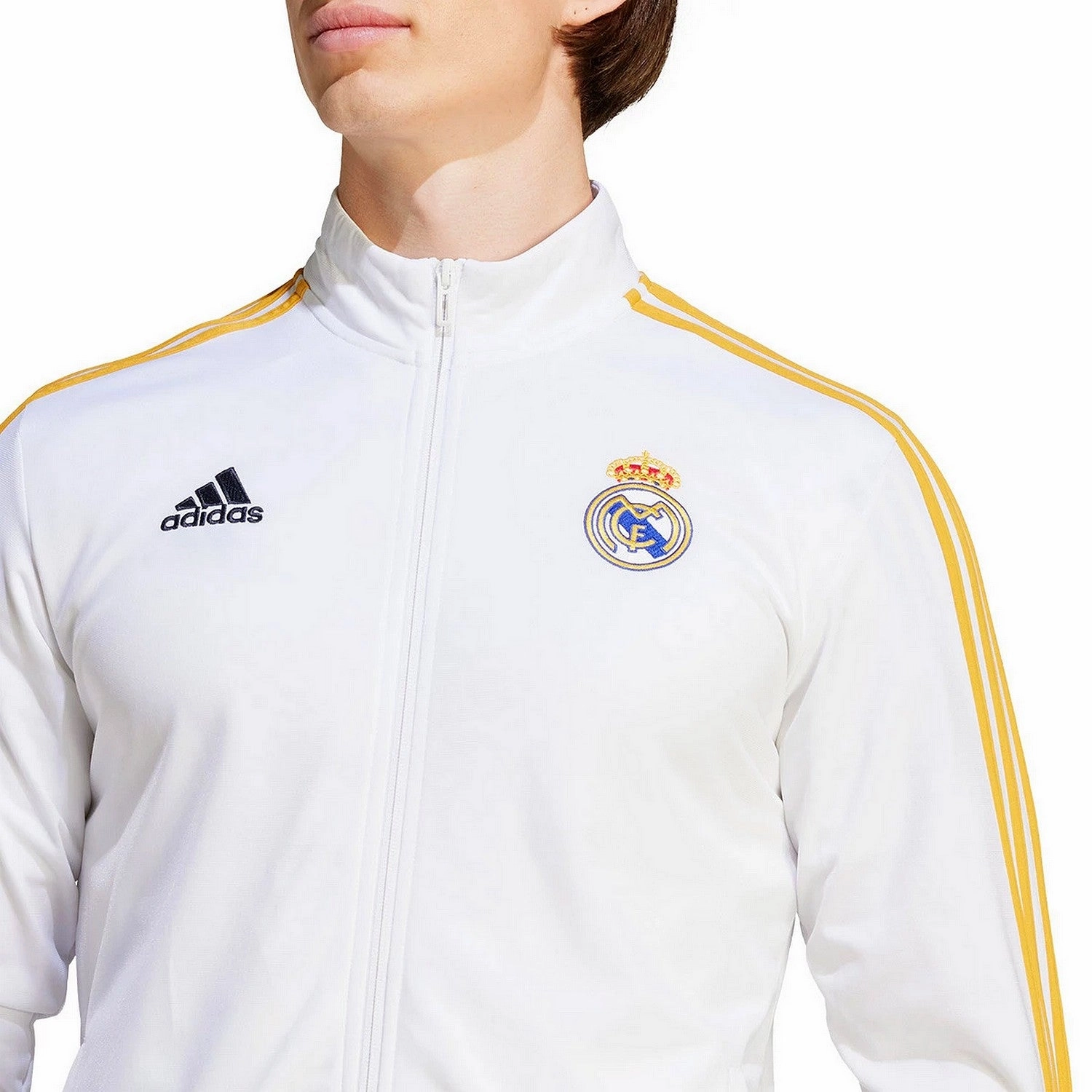 MoistureWicking Fabric Real Madrid white Casual 3S presentation tracksuit 2023/24 - Adidas