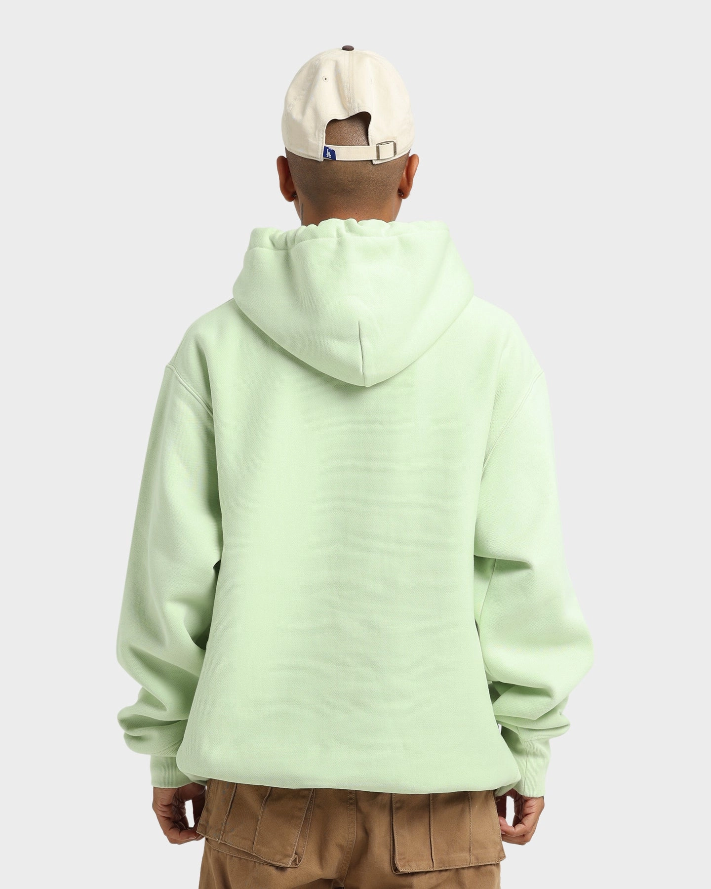Champion Reverse Weave Small C Hoodie Mint To Green City Ready Sign