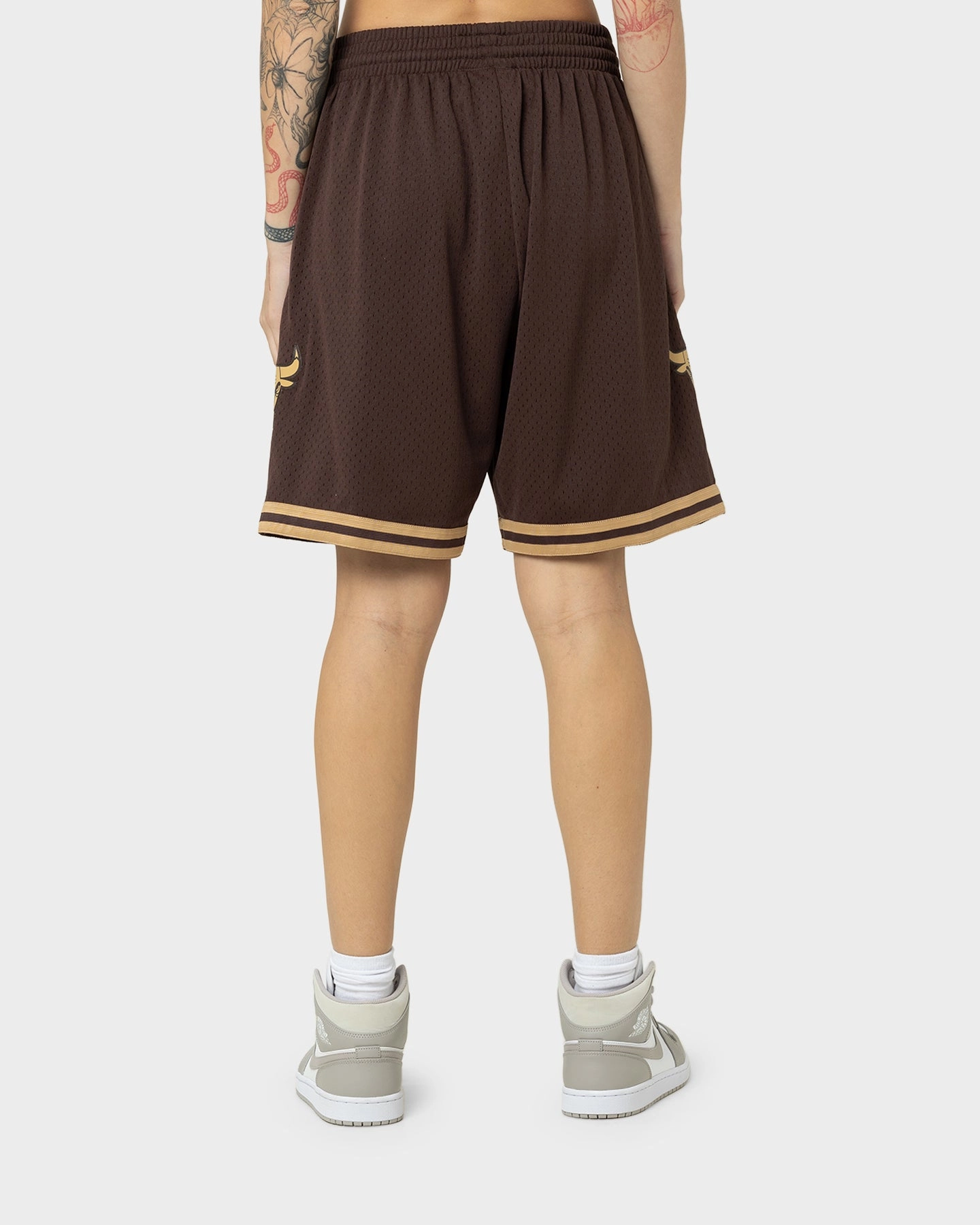 UV Protection Mitchell & Ness Chicago Bulls Lux Brown Swingman Shorts Baroque Brown