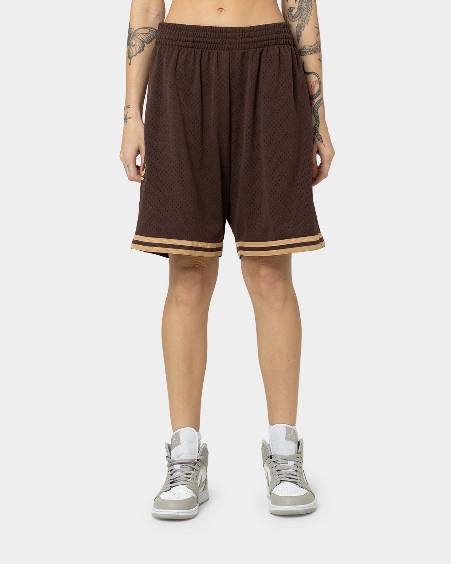 Mitchell & Ness Chicago Bulls Lux Brown Swingman Shorts Baroque Brown desert style Windproof Design