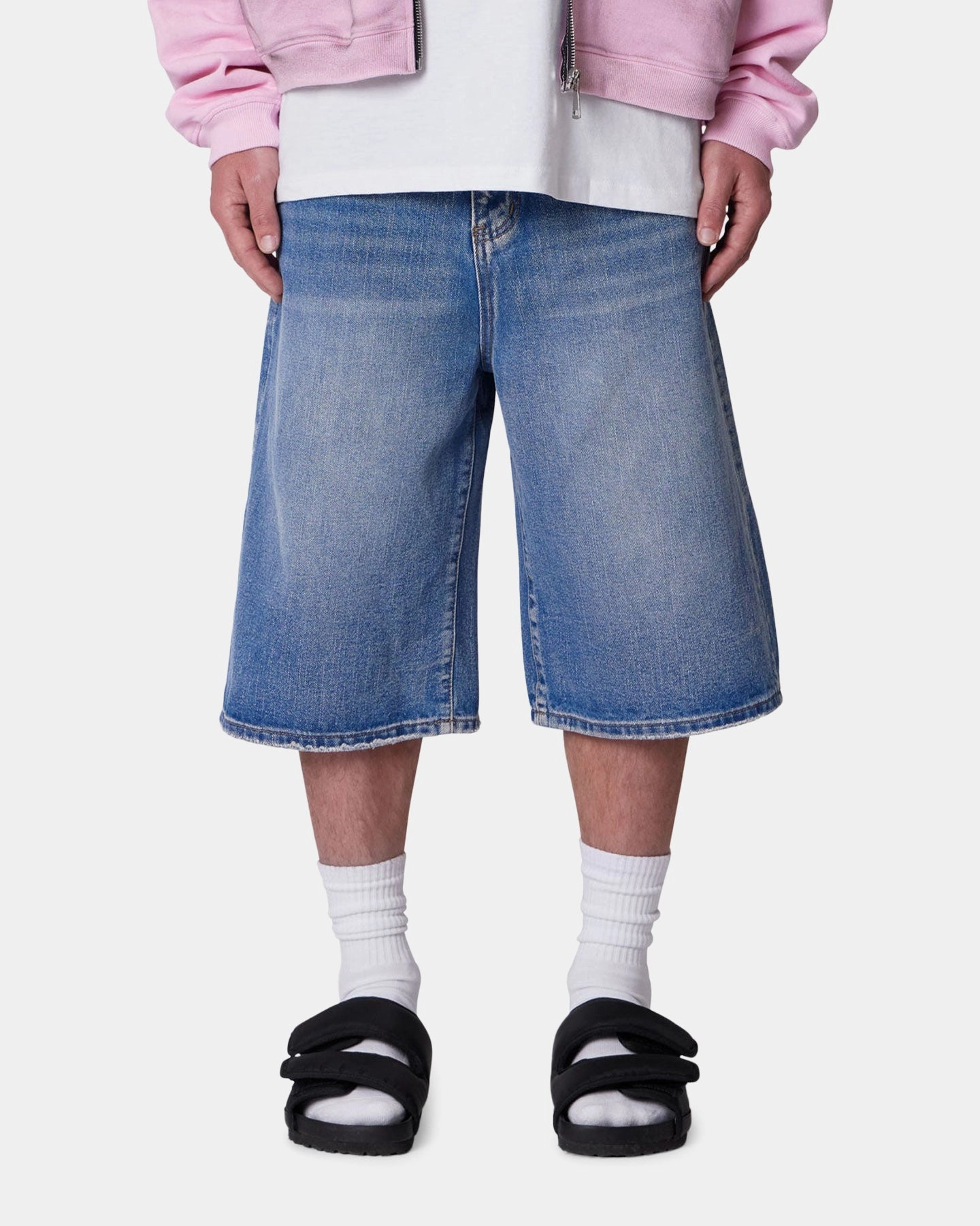 polo shirt MNML Ultra Baggy Denim Shorts Raw Blue